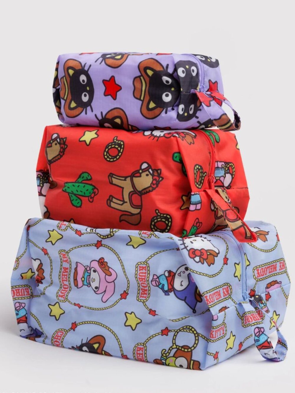 NWT Baggu 3D Zip Set - Hello Kitty & Friends Western